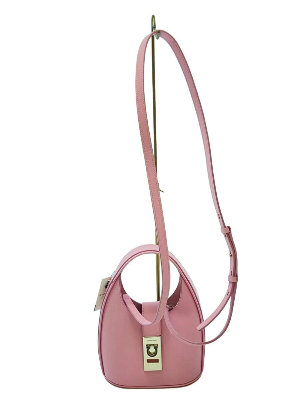 Salvatore Ferragamo Hobo Shoulder Bag Leather Pink